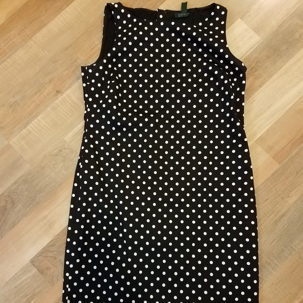 Ralph Lauren Black Polka Dot Dress